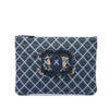Chanel Medium Quilted Denim Wild Stitch Fringe O Case Clutch Secondhand