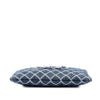 Chanel Medium Quilted Denim Wild Stitch Fringe O Case Clutch Secondhand