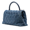 Chanel Small Quilted Denim Coco Top Handle Bag Secondhand