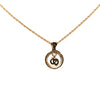 Dior Gold Plated CD Logo Strass Pendant Necklace Secondhand