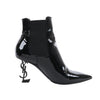 Secondhand Saint Laurent Paris Opium Patent leather Ankle Boots in Black AU484171 , Size 37.5 EU