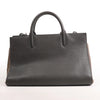 Secondhand Saint Laurent Cabas Rive Gauche Leather x Suede 2Way Handbag in Dark Gray 436620