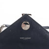 Saint Laurent Paris College Monogramme Leather Chain Handbag in Navy Blue 392738 Secondhand