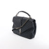 Saint Laurent Paris College Monogramme Leather Chain Handbag in Navy Blue 392738 Secondhand