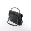 Saint Laurent Paris College Monogramme Leather Chain Handbag in Navy Blue 392738 Secondhand