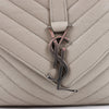 Saint Laurent Paris College Leather Chain Shoulder Bag in Gray 392738 Secondhand