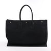 Saint Laurent Rive Gauche Large Tote Bag in Printed Canvas and Leather in Black 509415 Secondhand