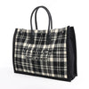 Saint Laurent Paris Rive Gauche Wool x Leather Tote bag Black x White 499290 Secondhand