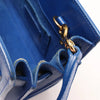 Saint Laurent Paris Sac de Jour Nano Leather 2Way Handbag Blue 340778 Secondhand