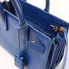 Saint Laurent Paris Sac de Jour Nano Leather 2Way Handbag Blue 340778 Secondhand