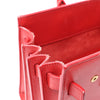 Saint Laurent Paris Sac de Jour Nano Leather Handbag in Red Secondhand