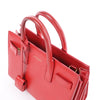 Saint Laurent Paris Sac de Jour Nano Leather Handbag in Red Secondhand