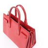 Saint Laurent Paris Sac de Jour Nano Leather Handbag in Red Secondhand