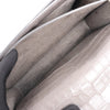 Saint Laurent Paris Sunset Medium Mock Croc Shoulder Bag in Gray 442906 Secondhand