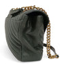 Saint Laurent College Large green leather bag