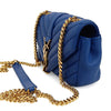 Saint Laurent LouLou Toy bag in blue chevron leather