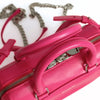 Saint Laurent Mini Duffle shoulder bag in fuchsia leather