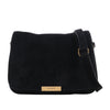 Saint Laurent Paris Amalia Leather Suede Shoulder bag in Black Secondhand