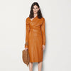 Secondhand Bottega Veneta Leather Midi Dress - '20s