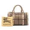 Burberry Smoke Check Coated Canvas Chester Boston Bag Secondhand