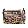 Dior Mizza Small Embroidered Canvas Leopard DiorCamp Messenger Bag Secondhand