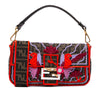 Fendi Zucca Embroidered Canvas Bird Baguette Satchel Secondhand