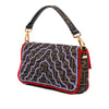 Fendi Zucca Embroidered Canvas Bird Baguette Satchel Secondhand