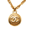 Chanel CC Gold Plated Medallion Pendant Necklace Secondhand