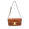 Celine Leather Triomphe Claude Shoulder Bag Secondhand