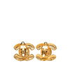 Chanel CC Quilted Gold Plated Clip On Earrings Secondhand