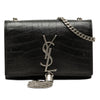Saint Laurent Small Croc Embossed Leather Monogram Kate Tassel Crossbody Secondhand