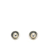 Chanel CC Brass and Resin Round Push Back Earrings Secondhand