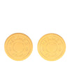 Hermès Gold Plated Bijouterie Fantaisie Clou De Selle Clip On Earrings Secondhand