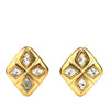 Chanel Gold Plated Diamond Crystal Clip on Earrings Secondhand