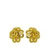 Chanel Gold Plated CC Flower Clip On Earrings Secondhand