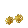 Chanel Gold Plated CC Flower Clip On Earrings Secondhand