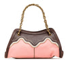 Secondhand Bottega Veneta Nappa Trimmed Canvas Chain Handbag