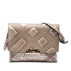 Burberry Embossed Grain Check Leather Langley Crossbody Secondhand