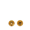 Chanel Gold Plated CC Quilted Clip on Earrings Secondhand