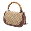 Gucci Medium GG Canvas New Bamboo Top Handle Bag Secondhand