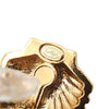 Chanel CC Gold Plated Rhinestone Shell Clip On Earrings Secondhand