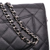 Secondhand Chanel CC Quilted Caviar Wallet on Chain