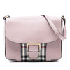 Burberry Small Haymarket Check Trimmed Leather Dickens Crossbody Secondhand