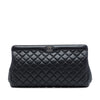 Chanel Large CC Quilted Caviar Frame Clutch Secondhand