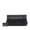 Chanel Large CC Quilted Caviar Frame Clutch Secondhand