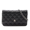 Chanel CC Quilted Caviar Wallet on Chain Secondhand