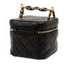 Chanel CC Quilted Calfskin Chain Top Handle Vanity Case on Strap Secondhand