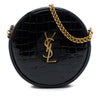 Saint Laurent Croc Embossed Patent Round Vinyle Camera Bag Secondhand