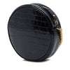 Saint Laurent Croc Embossed Patent Round Vinyle Camera Bag Secondhand