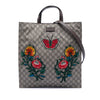 Gucci GG Supreme Butterfly and Flower Embroidery Convertible Soft Tote Secondhand
